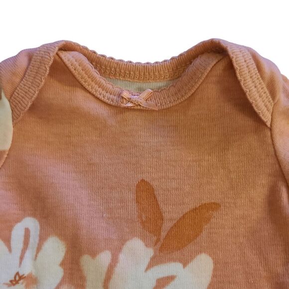 CARTER'S Preemie SleepSac Dusty Rose Floral Mitts Gathered‎ Bottom NEW - Picture 5 of 8